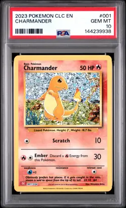 PSA GEM MT 10 - POKEMON CLC-TRADING CARD GAME CLASSIC CHARMANDER - Image 1
