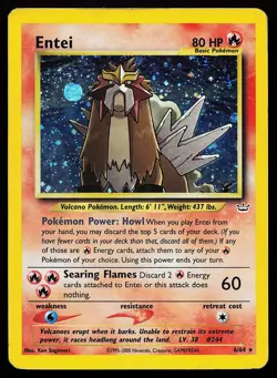 Entei 6/64 Holo Rare Neo Revelation Pokemon Card - Image 1