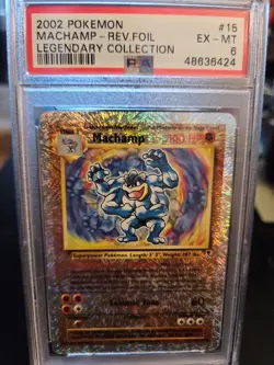 Machamp 15/110 PSA 6 WOTC Legendary Collection Reverse Holo Pokemon Card - Image 1