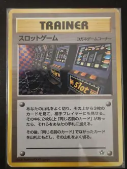 Slot Machine Arcade Game Trainer Neo Genesis Banned Art Japanese Pokemon Card - Image 1