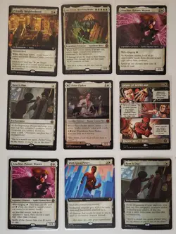 Magic the Gathering Spider-Man Rare/Mythic 9 Card White Lot Foils - Image 1