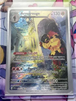 Armarouge Scarlet & Violet Base Illustration Rare Holo Pokemon TCG Card 203/198 - Image 1