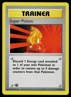 Pokemon Card - Super Potion 1st Edition Base Set Shadowless 90/102 - Image 1
