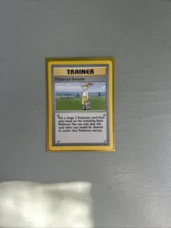 Pokemon TGC Pokemon Breeder Trainer Card 076/102 Base Set Shadowless NM Rare - Image 1