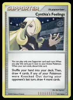 Pokemon Cards Cynthia's Feelings 131/146 HOLO Legends Awakened Uncommon LP - Image 1