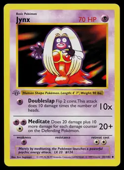 Pokemon Card - Jynx 1st Edition Base Set Shadowless 31/102 - Image 1