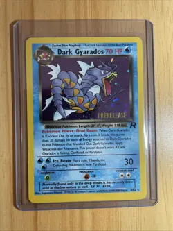 Pokemon Card Dark Gyarados Prerelease Promo 8/82 Team Rocket Holo c604 - Image 1