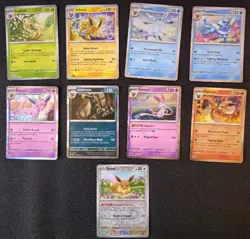 Prismatic Evolutions Complete 9 Card Eeveelution Set - Pokemon TCG - Image 1