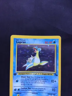 Pokemon Cards: 1st Edition Fossil Rare Holo: Lapras 10/62 - Image 2
