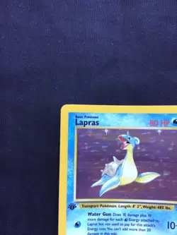 Pokemon Cards: 1st Edition Fossil Rare Holo: Lapras 10/62 - Image 3