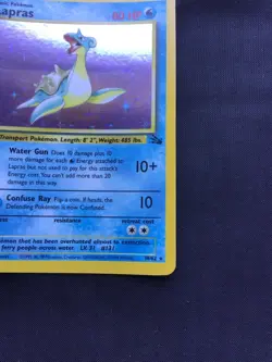 Pokemon Cards: 1st Edition Fossil Rare Holo: Lapras 10/62 - Image 5
