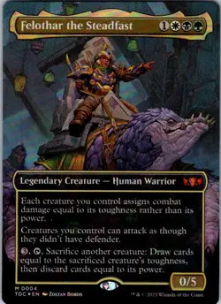 Magic | TDC | Felothar the Steadfast (Borderless) | 4 | LP Foil - Image 1