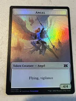 mtg foil token Angel // Zombie 003/012, Double Masters 2022, unplayed - Image 2