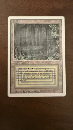Magic the Gathering 1994 Bayou Revised Edition Rare Dual Land - Image 1