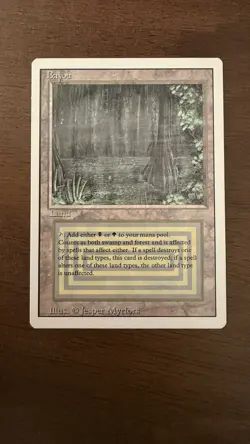 Magic the Gathering 1994 Bayou Revised Edition Rare Dual Land - Image 3