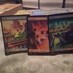 MTG - Teenage Mutant Ninja Turtles - TMNT- Full Art Foil Land Lot X5 0191-0196 - Image 2