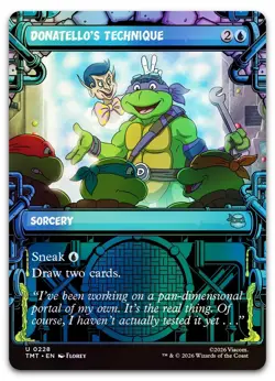 Donatello's Technique (Showcase) #228 (Foil) (NM) TMT Magic MTG - Image 1