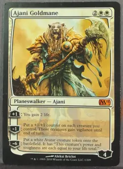 Ajani Goldmane regular M11 NM8/LP7, 1/249, very light but noticeable wear - Image 1