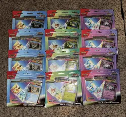 Pokemon Scarlet And Violet Prismatic Evolution Sticker Collection Box 12x Sealed - Image 1
