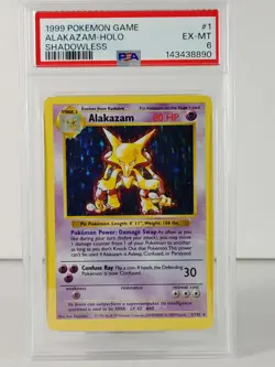 Alakazam - Holo - Shadowless - Base set 1999 - POKEMON - #1 - PSA 6 - Image 1