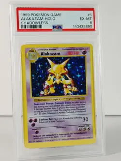 Alakazam - Holo - Shadowless - Base set 1999 - POKEMON - #1 - PSA 6 - Image 2