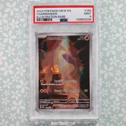 Pokemon Card Charmander 047 Black Star Promo Pokemon 151 Poster Collection PSA 9 - Image 1
