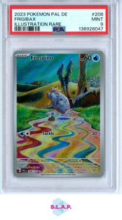 FRIGIBAX ILLUSTRATION RARE POKEMON GERMAN PAL DE-PALDEA EVOLVED 2023 208 PSA 9 - Image 1