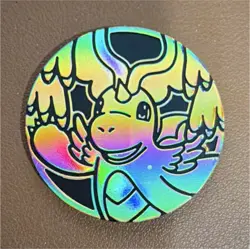Pokemon TCG Dragonite Flip Coin Holofoil Multicolor Plastic Collectible - Image 1