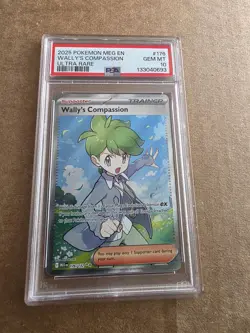 Wally's Compassion 176/132 Mega Evolutions Gem Mt 10 Pokemon - Image 1
