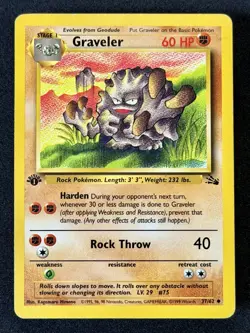 1999 TCG Pokemon #37 Graveler 37/62 1st Edition Non-Holo Uncommon - Image 2