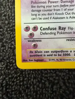 Alakazam Holo 1/102 – Base Set – Vintage Pokemon Card – Original WotC - Image 5