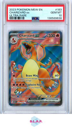 CHARIZARD EX ULTRA RARE POKEMON MEW EN-151 2023 183 PSA 10 - Image 1