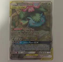 Pokemon Venusaur & Snivy GX TAG TEAM Promo Holo SM229 2019 Basic HP270 - Image 1