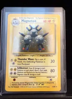 Pokemon TCG Magneton Base Set 9/102 Holo 1999-2000 Wizards Base Set Copyright... - Image 1