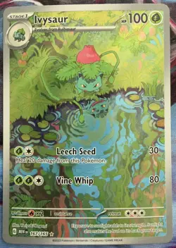 Pokemon TCG MEW 151 EN Ivysaur 167/165 Illustration Rare - Image 1