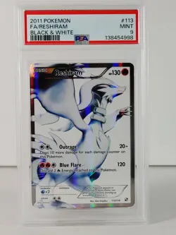 Reshiram - Full Art - Black & White 2011 - POKEMON #113 - PSA 9 - Image 1