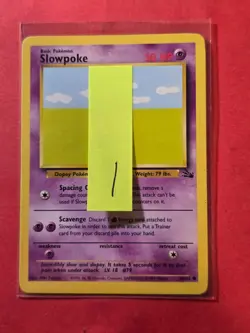 1999 Pokemon Fossil Unlimited #55 Slowpoke, C, NF/H, cd1 - Image 3