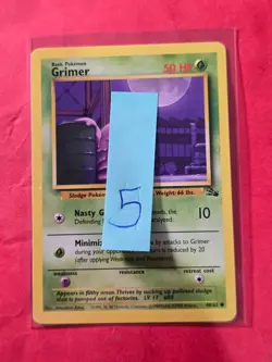 1999 Pokemon Fossil Unlimited #48 Grimer, C, NF/H, cd5 - Image 3