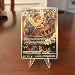 Pokemon TCG: Noctowl SVP 141 Full Art Holo Black Star Promo Stellar Crown NM - Image 1