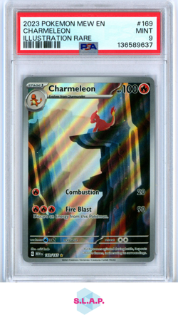 CHARMELEON ILLUSTRATION RARE POKEMON MEW EN-151 2023 169 PSA 9 - Image 1