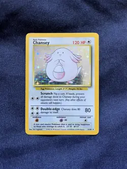 Pokemon TCG Chansey Base Set Unlimited 3/102 Holo Rare Lot 2 - Image 1