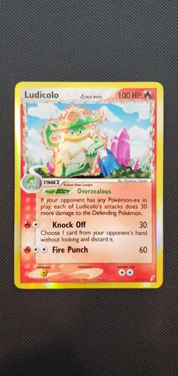 Pokemon TCG Ludicolo Single Delta Species/Holo Crystal Guardians 6/100 VLP 6/100 - Image 1