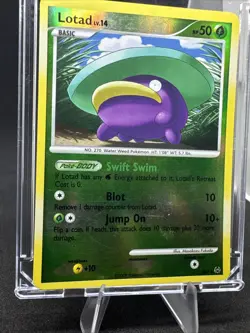 Pokemon Lotad SH4-12 Platinum Shiny Holo Rare Reverse Holo 2009 - Image 2