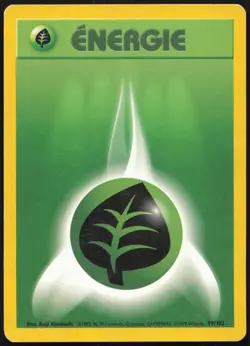 Carte Pokemon Energie Plante 99/102 Set de base Francais - Image 1