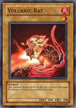 Yugioh! LP Volcanic Rat - TAEV-EN002 - Common - Unlimited Edition Lightly Played - Image 1