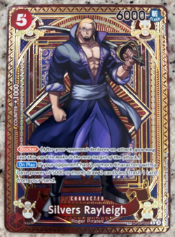 Silvers Rayleigh (SP) OP09-005 Rare Foil A Fist of Divine Speed One Piece CCG - Image 1