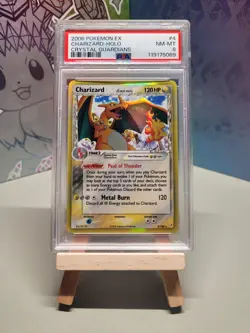 2006 POKEMON EX CRYSTAL GUARDIANS #4 CHARIZARD-HOLO PSA 8 - Image 1