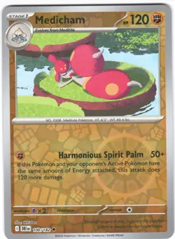 Medicham 100/182 Uncommon Destined Rivals Pokemon Reverse Holo NM - Image 1