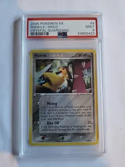 Pokemon Swirl 2006 Mawile 9/100 EX Crystal Guardians PSA 9 Mint Holo - Image 1