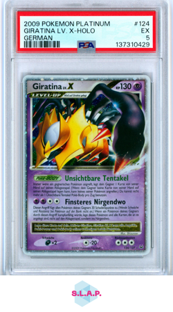 GIRATINA LV. X-HOLO GERMAN POKEMON PLATINUM 2009 124 PSA 5 - Image 1